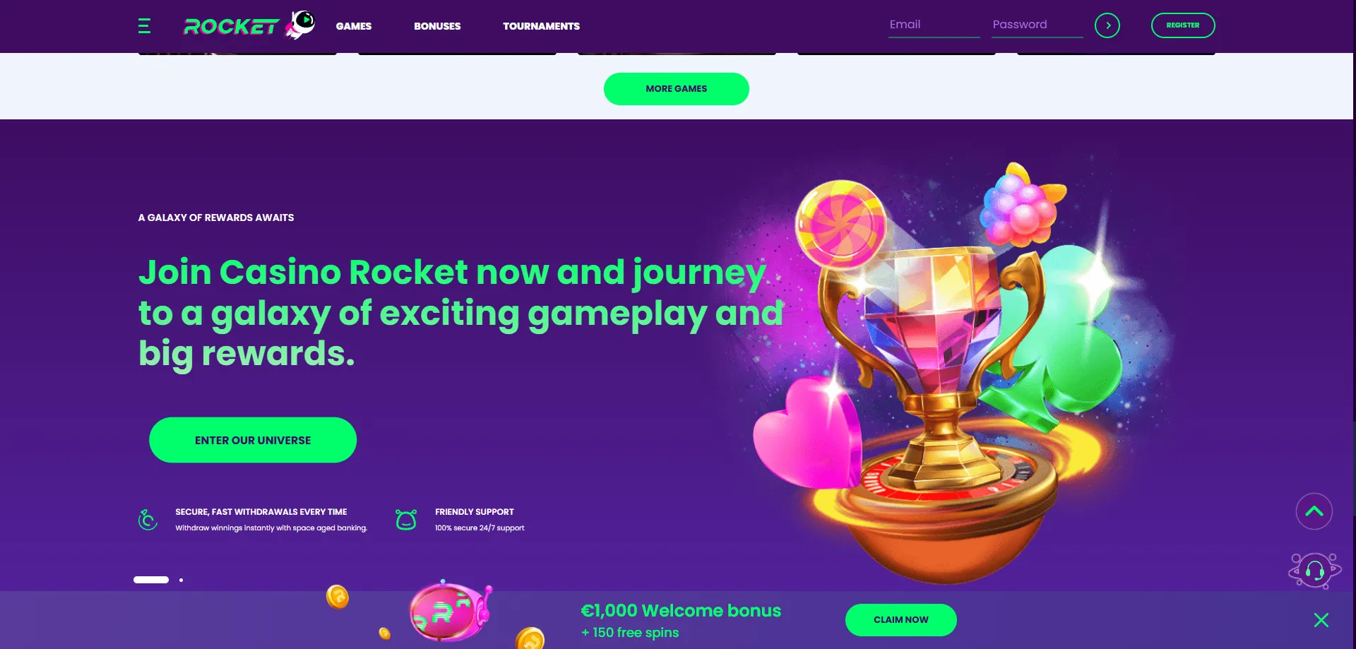 Casino Rocket mobile casino — play rocket casino on smartphone and tablet